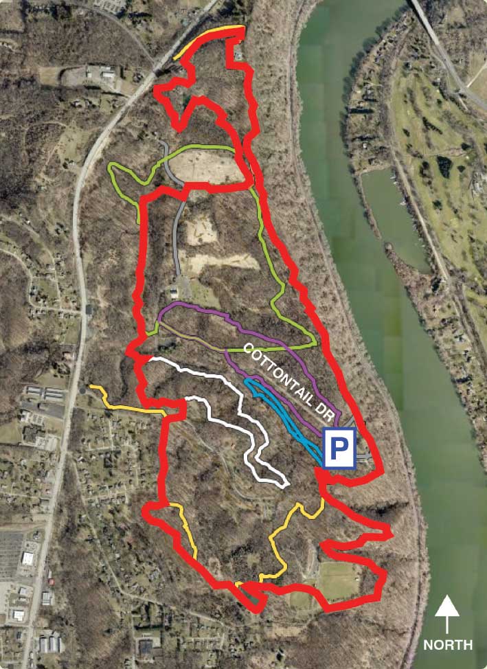 Harrison Hills Park Red Trail map