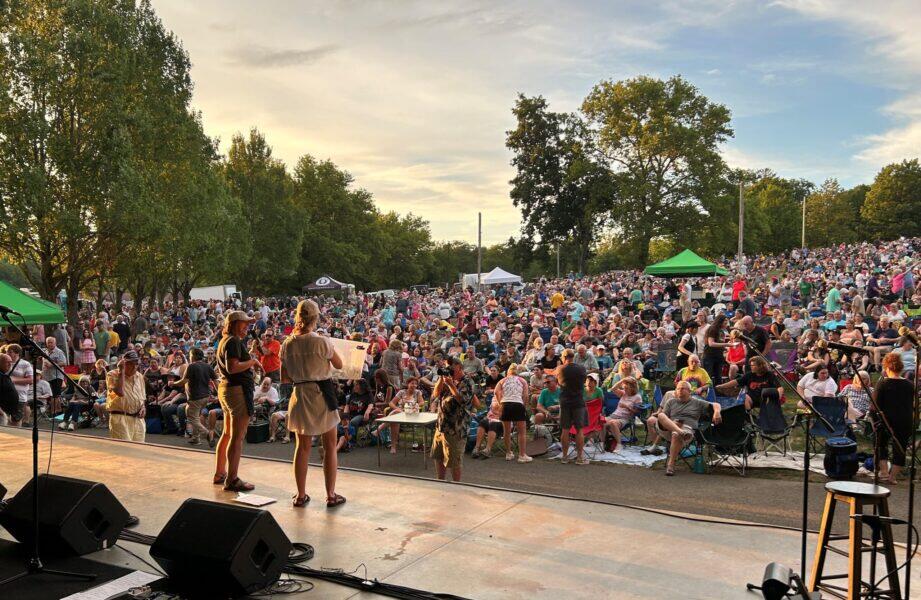 South Park Concert Series from stage with people