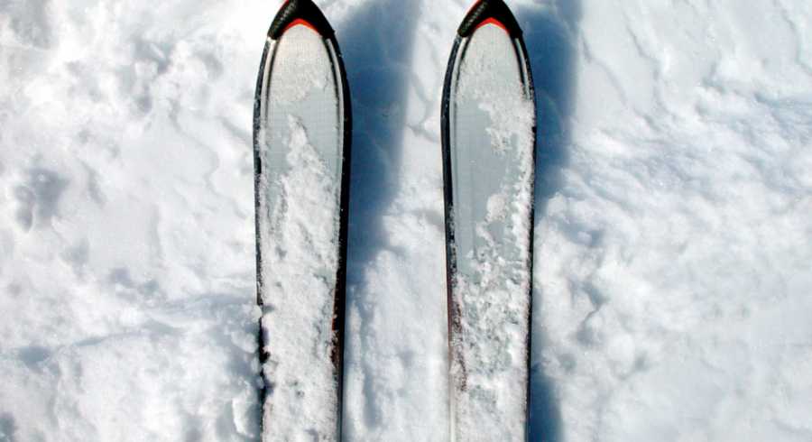 Skis in snow